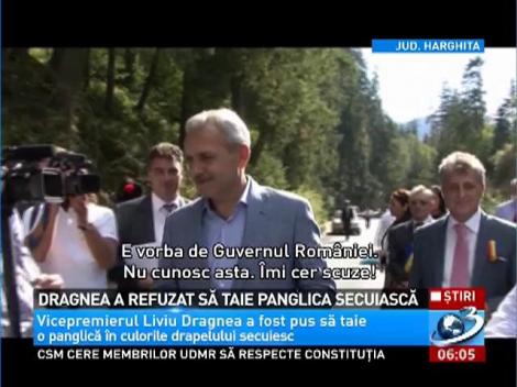 Dragnea a refuzat să taie panglica secuiască