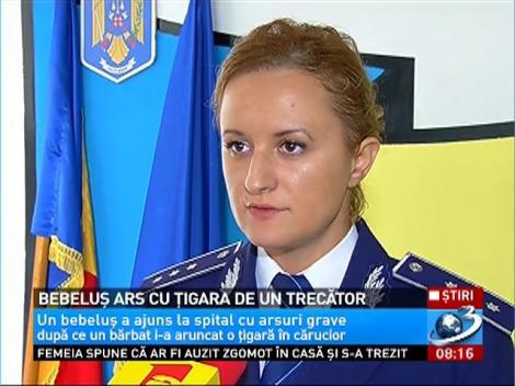 Caz şocant la Călăraşi! Bebeluş ars cu ţigara de un trecător