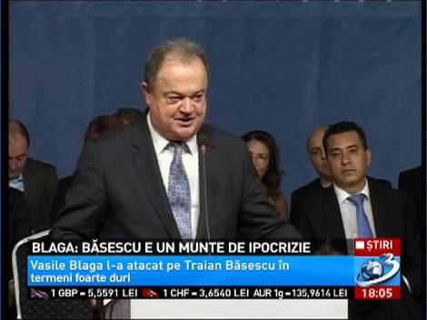 Blaga îl ATACĂ DUR pe Băsescu: E un munte de ipocrizie