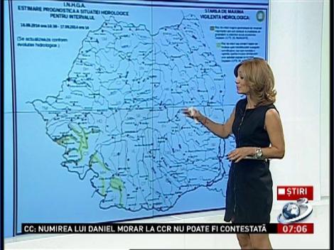 Meteo: Posibile depăşiri ale cotelor de inundaţii &icirc;n vest şi sud-vest