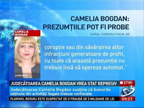 Judecătoarea Camelia Bogdan vrea stat represiv