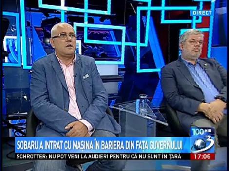 Sobaru a intrat cu maşina &icirc;n bariera din faţa guvernului