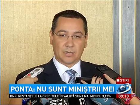 Ponta, despre cel mai recent scandal de corupţie: "Nu sunt miniştrii mei"