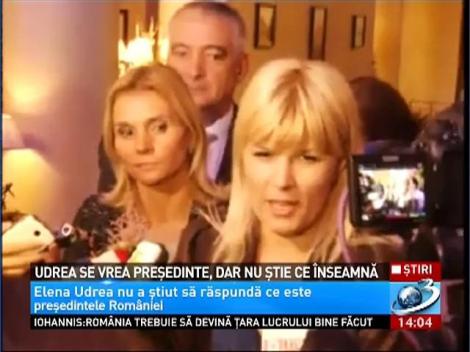 Udrea se vrea preşedinte, dar nu ştie ce &icirc;nseamnă