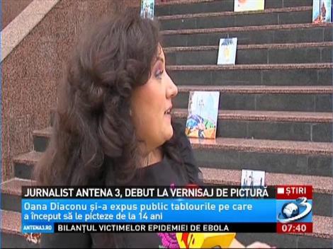 Jurnalist Antena 3, debut la vernisaj de pictura