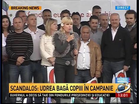 Elena Udrea bagă copiii în campanie electorală