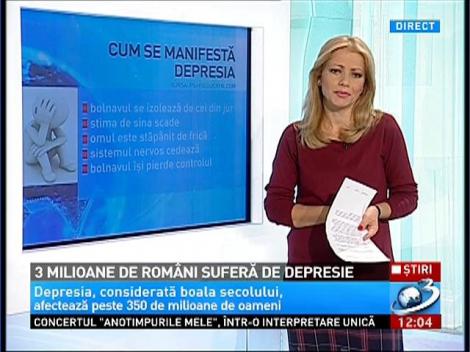 3 MILIOANE de români suferă de depresie