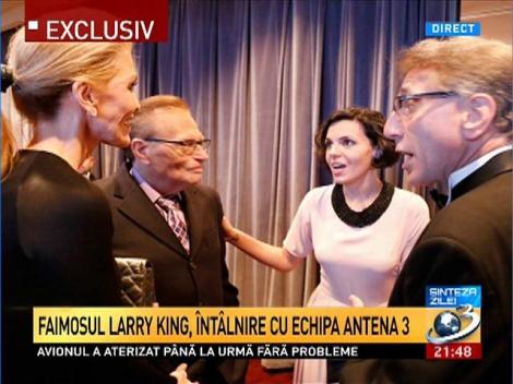 Faimosul Larry King, &icirc;nt&acirc;lnire cu echipa Antena 3