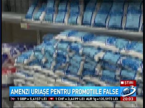 Amenzi uriaşe pentru promoţii false