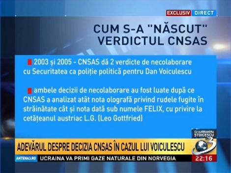 Cum s-a "născut" verdictul CNSAS