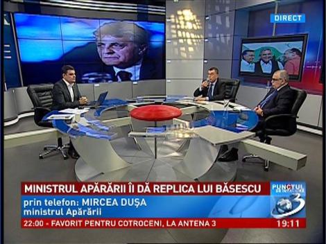 Ministrul Apărării &icirc;i dă replica lui Traian Băsescu