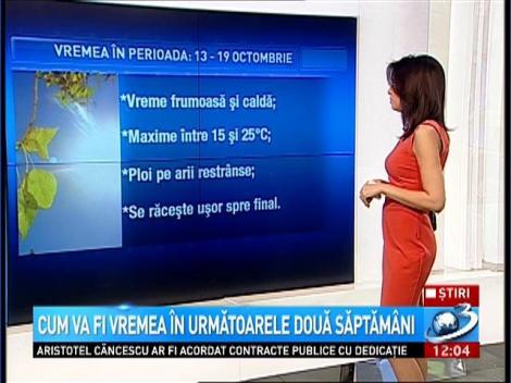 Cum va fi vremea &icirc;n următoarele săptăm&acirc;ni