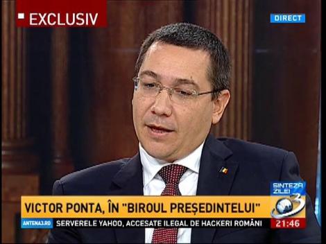 Victor Ponta, în "Biroul Preşedintelui"