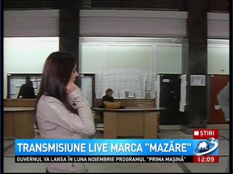 Radu Mazăre făcut show în direct! A pupat şi îmbrăţişat o reporteriţă a Antenei 3