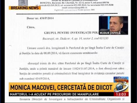 Monica Macovei, cercetată de DIICOT