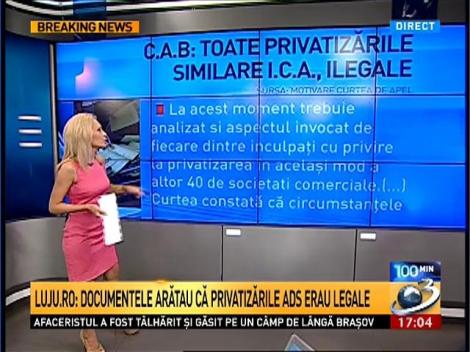 Luju.ro: Documentele arătau că privatizările ADS erau legale