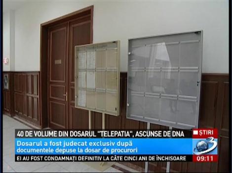 40 de volume din dosarul "Telepatia", ASCUNSE de DNA