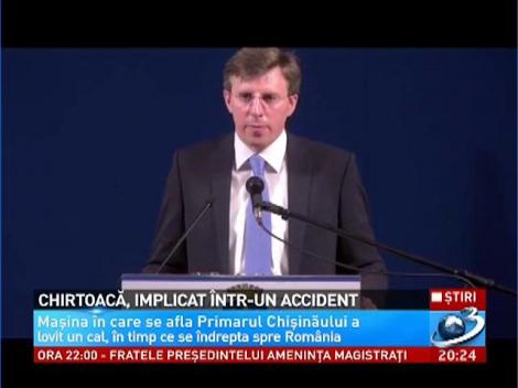 Primarul Chişinăului, Dorin Chirtoacă, a fost implicat &icirc;ntr-un accident