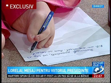 Lorelai, fetița fără m&acirc;ini, scrisoare către viitorul președinte