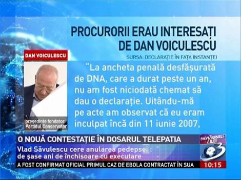 O nouă contestaţie în dosarul "Telepatia"