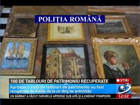 Tablouri de patrimoniu recuperate de poliţilşti