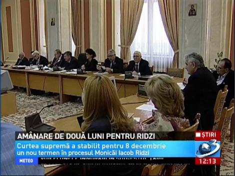 Amânare de două luni pentru Ridzi