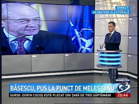 Subiectiv: Meleşcanu, despre relaţia cu Băsescu