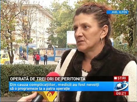 O femeie din Ilfov a fost operată de 3 ori &icirc;n numai 6 luni din cauza unei peritonite
