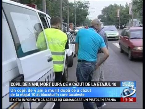 Un copil de 4 ani A MURIT după ce a căzut de la etajul 10 al unui bloc din Capitală