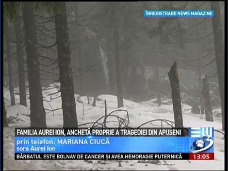 Familia Aurei Ion, anchetă proprie a tragediei din Apuseni