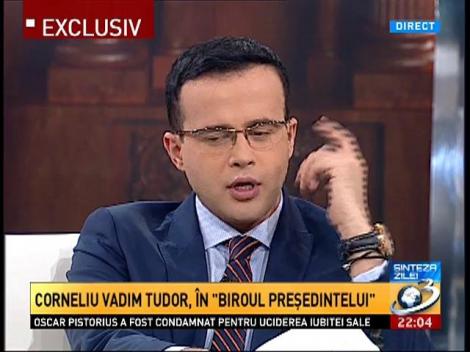 Vadim Tudor: România e colonie şi Traian Băsescu e agent american, recrutat în 1998. A câştigat Primăria Capitalei impus de americani