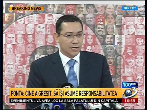 Decizii dure în PSD în scandalul Hrebenciuc. Victor Ponta: Cine a greşit, să îşi asume responsabilitatea!