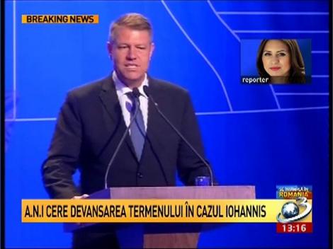 ANI cere devansarea termenului &icirc;n cazul Iohannis
