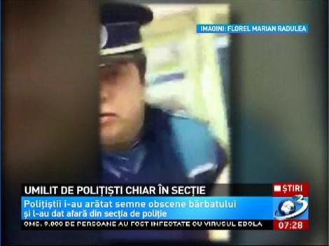 Comportament obscen al unor poliţişti de la o secţie din Bucureşti, după ce un cetăţean le-a cerut să se legitimeze