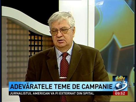 Profesorul Mircea Coşea, despre adevăratele teme de campanie, la Daily Income