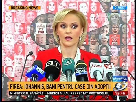 Firea: Iohannis să spună câţi bani a făcut din adopţii