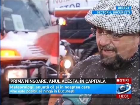 Prima ninsoare &icirc;n Capitală