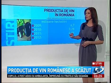 Producţia de vin rom&acirc;nesc a scăzut cu 20%