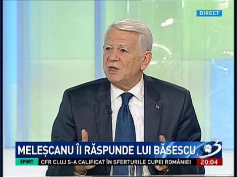 Fostul şef SIE Teodor Meleşcanu: Declaraţiile lui Băsescu privind SIE, de neacceptat