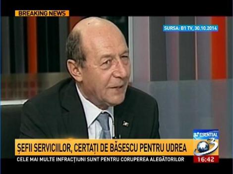 Şefii serviciilor de securitate, certaţi de Băsescu pentru Udrea