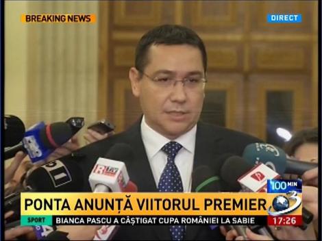 Victor Ponta a propus premierul: Aceasta este principala mea opţiune! Nu exclud nici opţiunea de a avea un premier tehnocrat