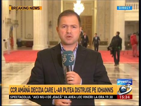 CCR am&acirc;nă decizia care l-ar putea distruge pe Iohannis