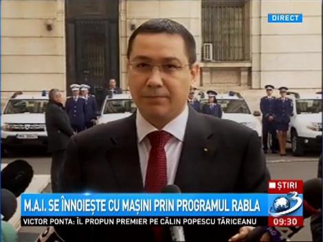 Ponta, despre situaţia parcului auto al Poliţiei Române