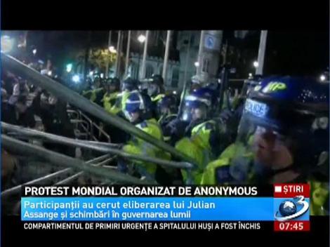 Protest mondial organizat de Anonymous