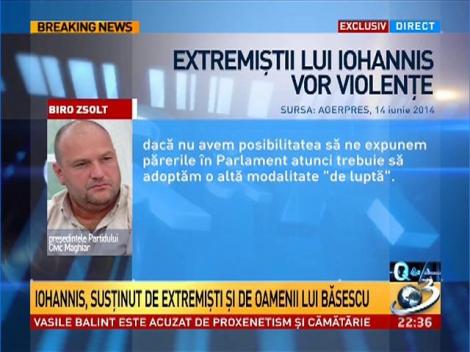 Q&A: Iohannis, sutinut de extremisti si de oamenii lui Basescu