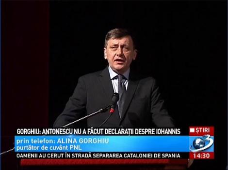 Gorghiu: Antonescu nu a făcut declaraţii despre Iohannis