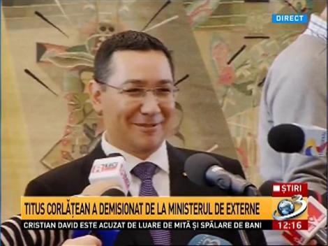 Victor Ponta: Am primit demisia lui Titus Corlăţean