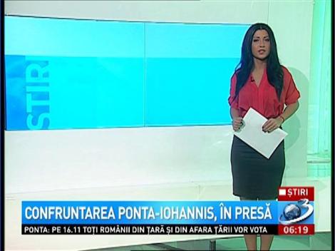 Cum s-a văzut DEZBATEREA &icirc;n presa din Rom&acirc;nia: "Calmul lui Iohannis vs. agresivitatea lui Ponta"
