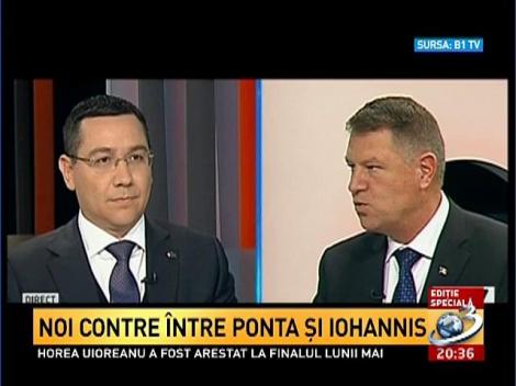 Iohannis despre Ponta: Are calitatea de a vorbi orice, oricât, indiferent dacă ştie despre ce este vorba sau nu