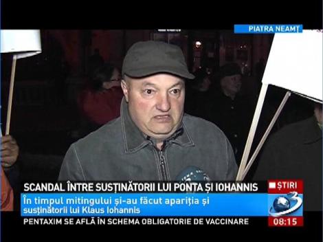 Scandal la Piatra Neamţ &icirc;ntre susţinătorii lui Ponta şi Iohannis